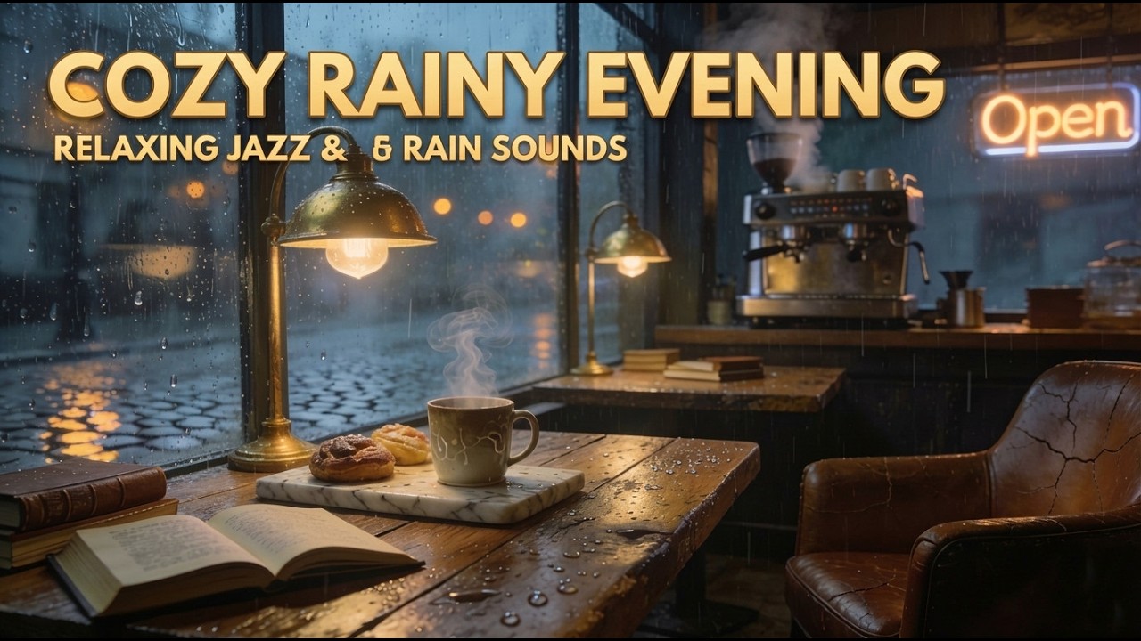 Coffee shop vibes on a rainy afternoon (6 Hours) | Sleep, Study, Relax