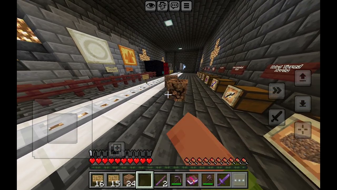 Обзор на карту с секретными блоками и предметами в конце крашнул майкнрафт!