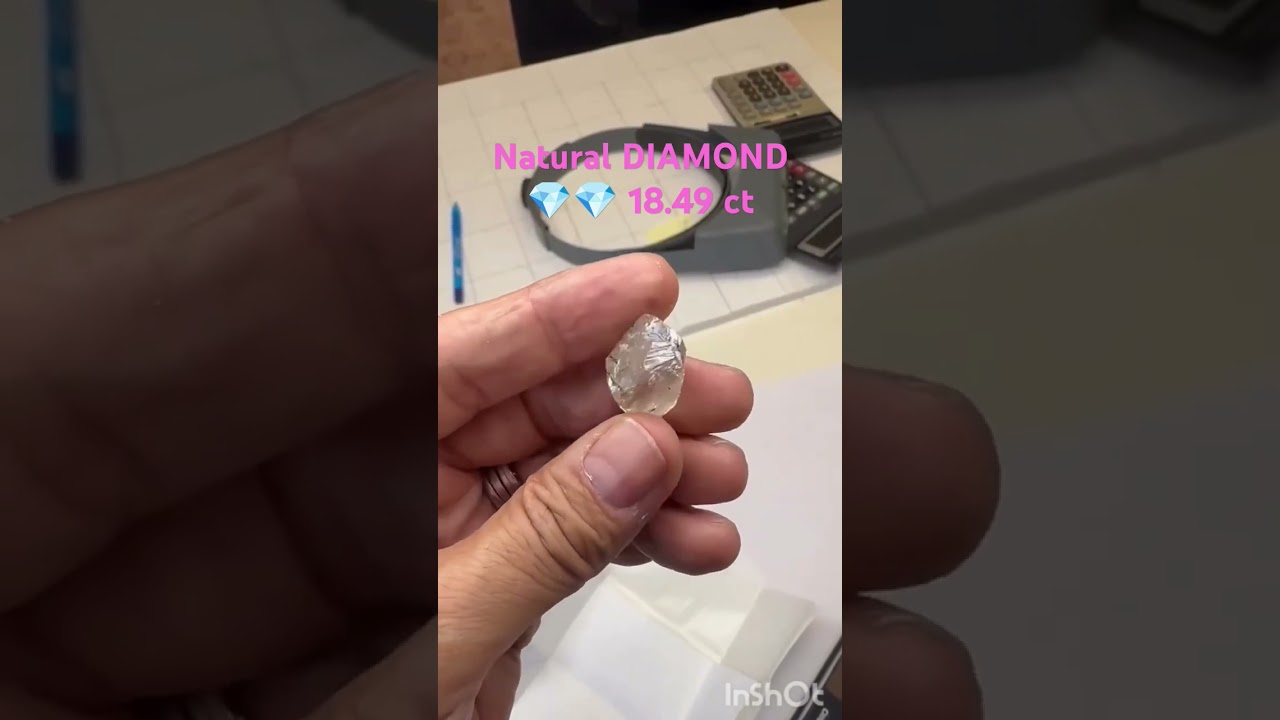Natural (GEM DIAMOND)💎💎18.49ct from🇪🇹🌍🇿🇦(SIERRA LEONE)