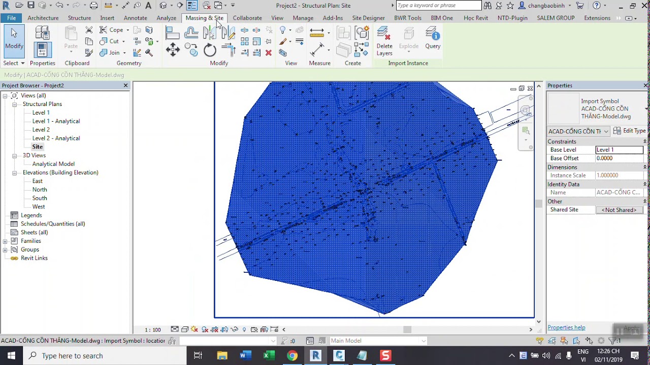 [API REVIT] THỐNG KÊ- LẤY TỌA ĐỘ CỌC VN2000 TRONG REVIT