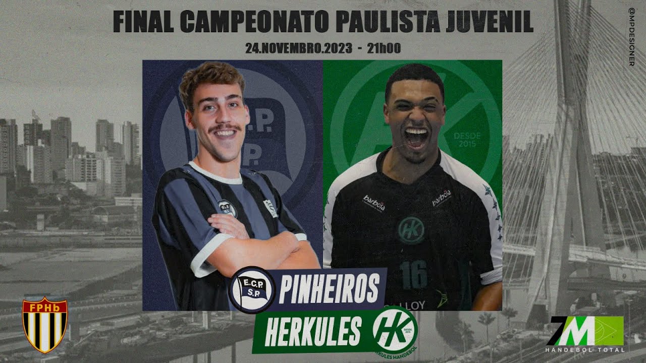PINHEIROS vs HERKULES: 21:00 (24/11) | FINAL SUPER PAULISTÃO JUVENIL MASCULINO 2K23