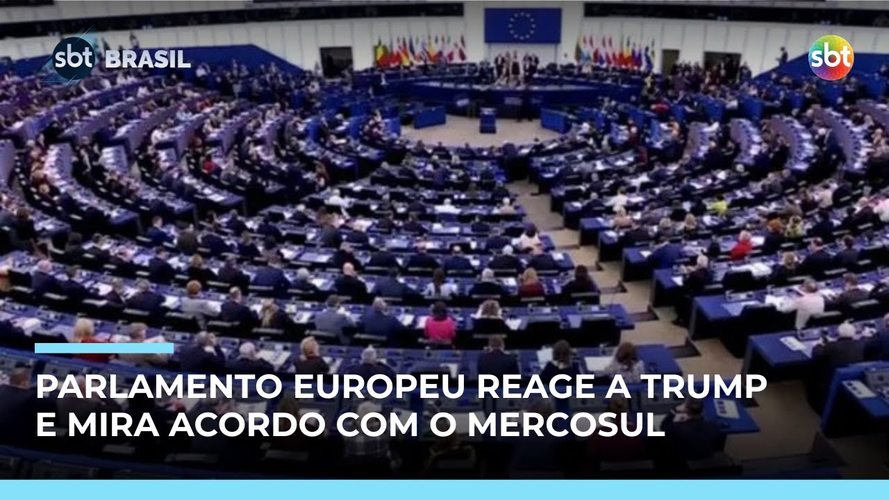 Parlamento Europeu suspende acordo com EUA e contesta tratado com Mercosul | #SBTBrasil