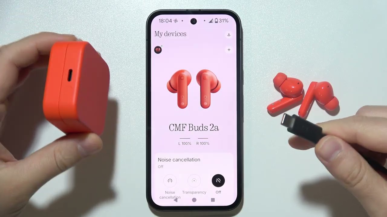 Как заряжать CMF Buds 2a?