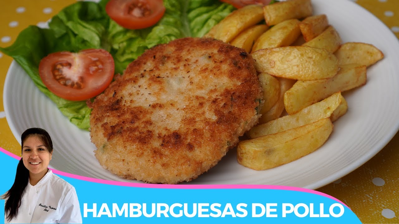 COMO HACER HAMBURGUESAS DE POLLO | RECETA RAPIDA Y FACIL
