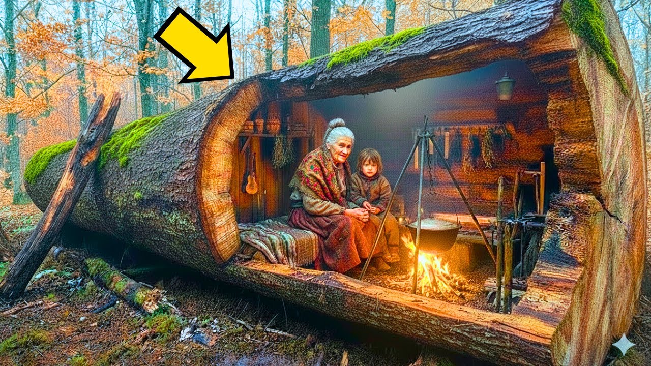 Sus Hijas Se Burlaron De La Abuela Por Construir Un Refugio Secreto Dentro De Un Árbol Hueco...