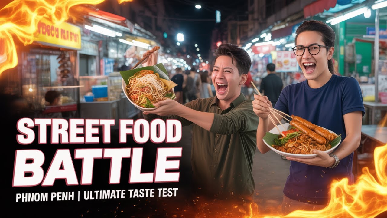 Street Food Battle in Phnom Penh  Cambodia’s Ultimate Taste Test!