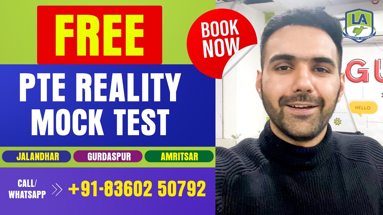 FREE PTE Reality Mock Test | Instant Scorecard & Live Feedback at LA Jalandhar, Gurdaspur & Amritsar