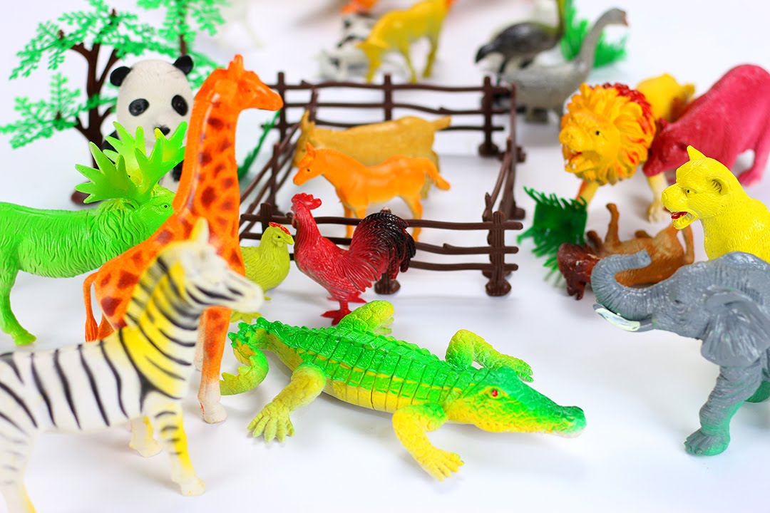 Kids toys videos - building farm with animals and birds - animal sounds