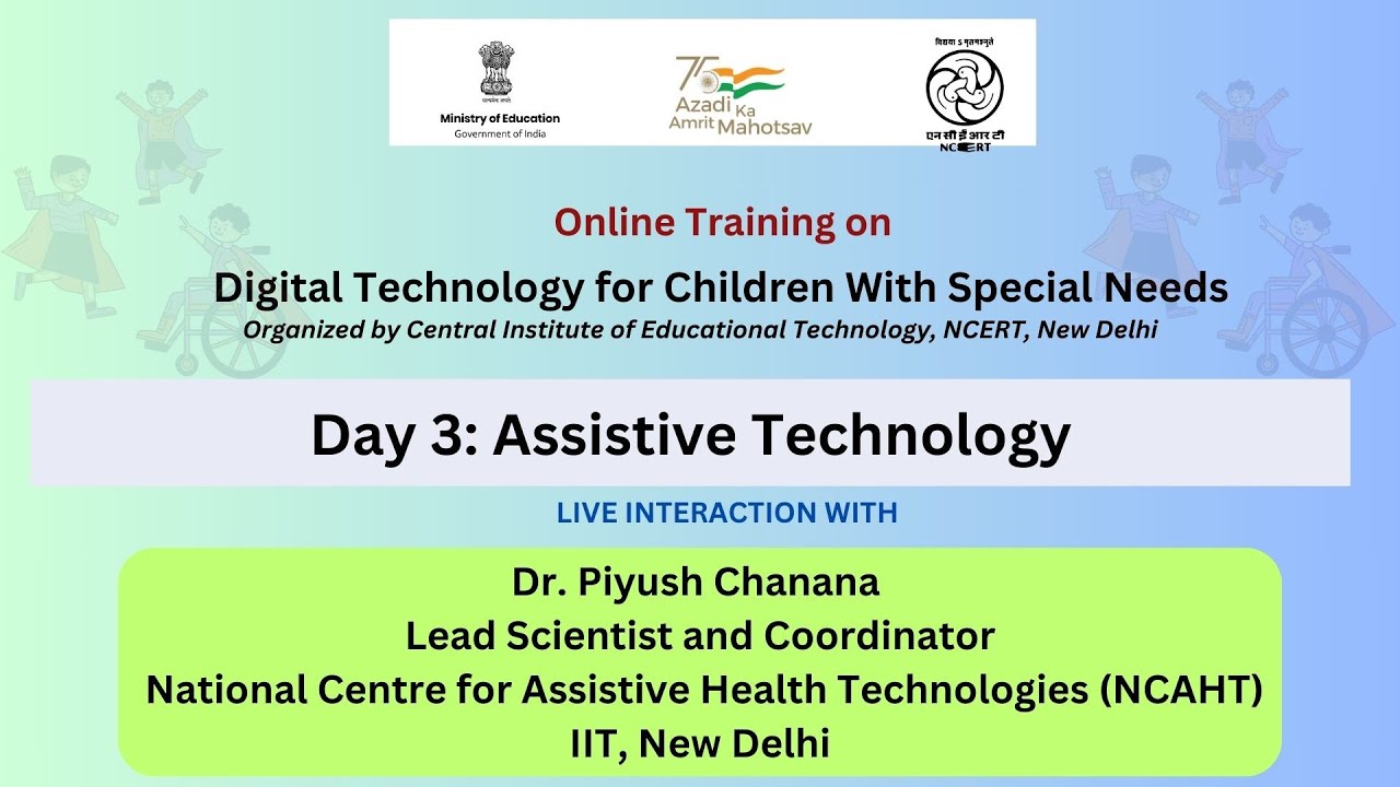 Online Training on Day 3: Assistive Technology