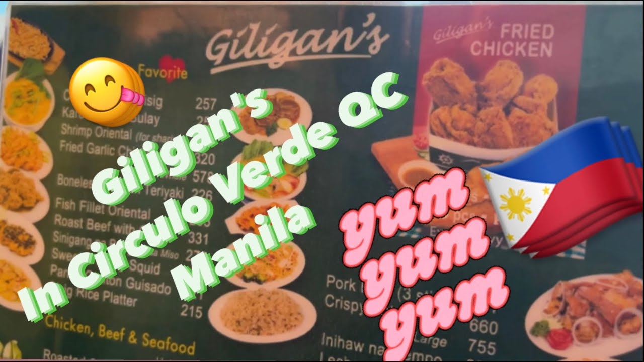GILIGANS Restaurant for the first time! Manila Philippines 🇵🇭(circulo verde branch)