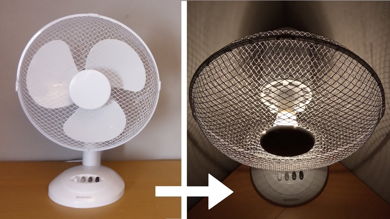 Transformo un Ventilador averiado en una Lampara de mesa