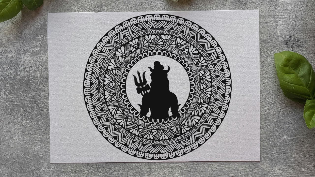 Lord Shiva Mandala Art | Easy & Beautiful Mandala Drawing for Beginners | Shiva Art Design 2025