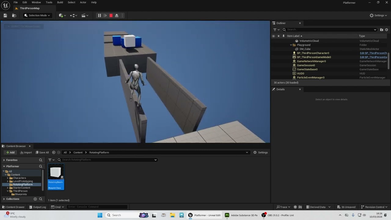 My first rotating component - Getting Started with Unreal Engine 5