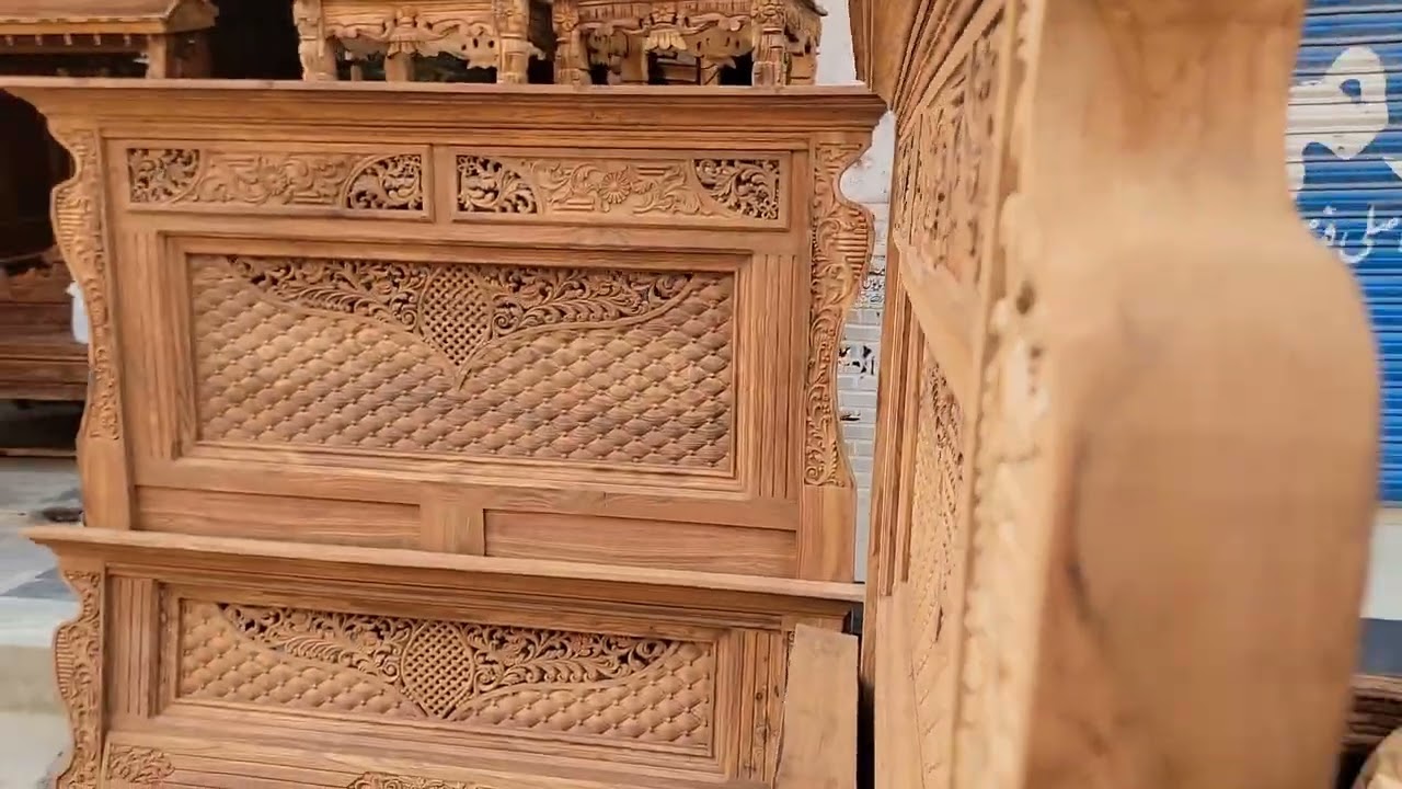 Reviewing double bed design | newly imported fresh pieces from chiniot 