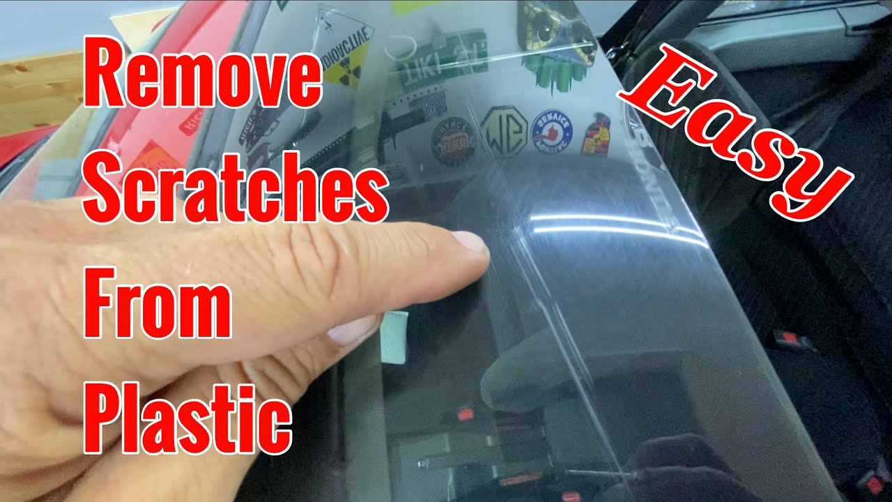 Removing scratches on a plastic sunroof deflector