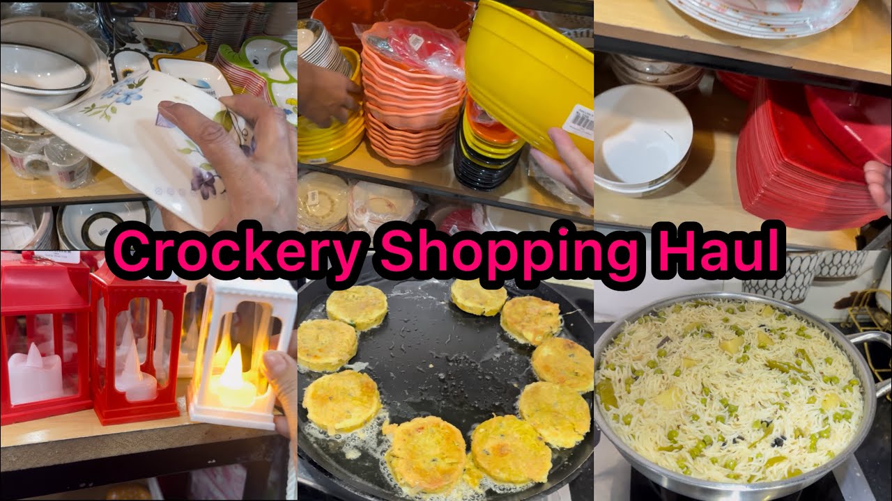 Very Low Price 🌸Crockery Shopping | Finally Achi Shop Mil Gayi 🤩 | alo Matar Ka Pulao | vlog | hindi