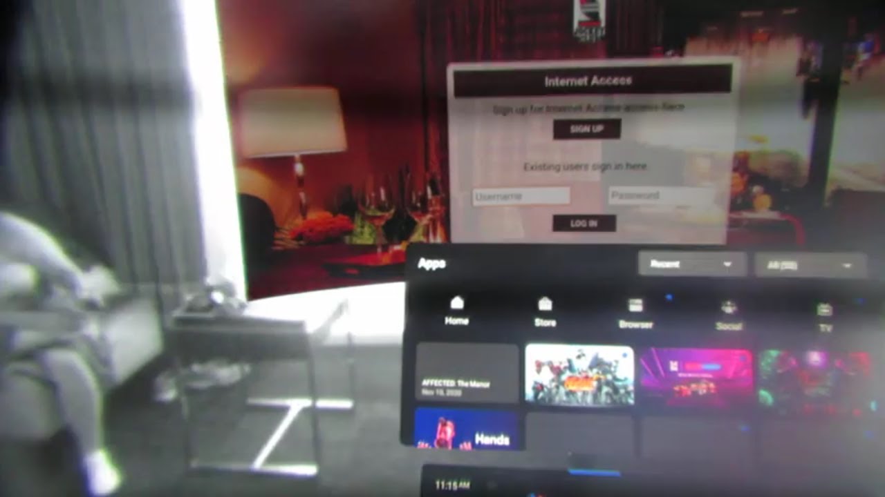 Oculus Quest 2 Pass Through Camera Demo from Aria Resort Room VR Las Vegas!