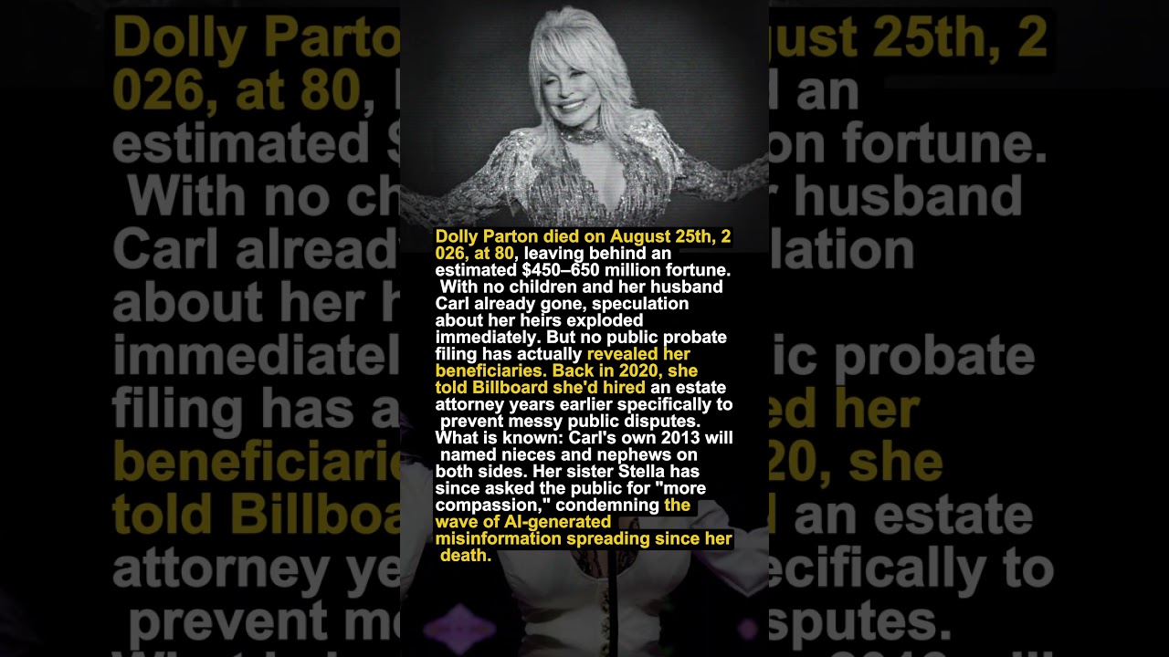 Dolly Parton Planned Her Estate For Years &mdash; Her Actual Will Still Hasn't Been Revealed #shorts
