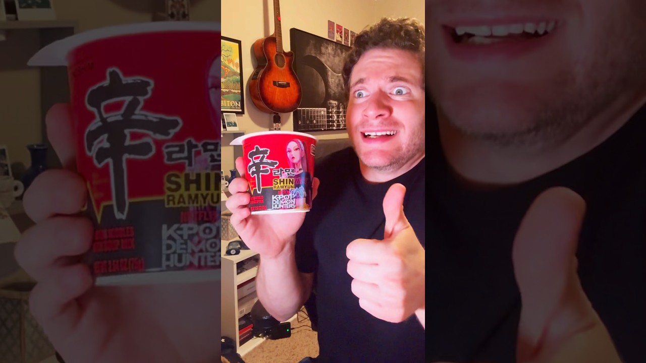 HUNTR/X keeps coming after me. #kpopdemonhunters #huntrix #ramen #funny #funnyshorts #shorts