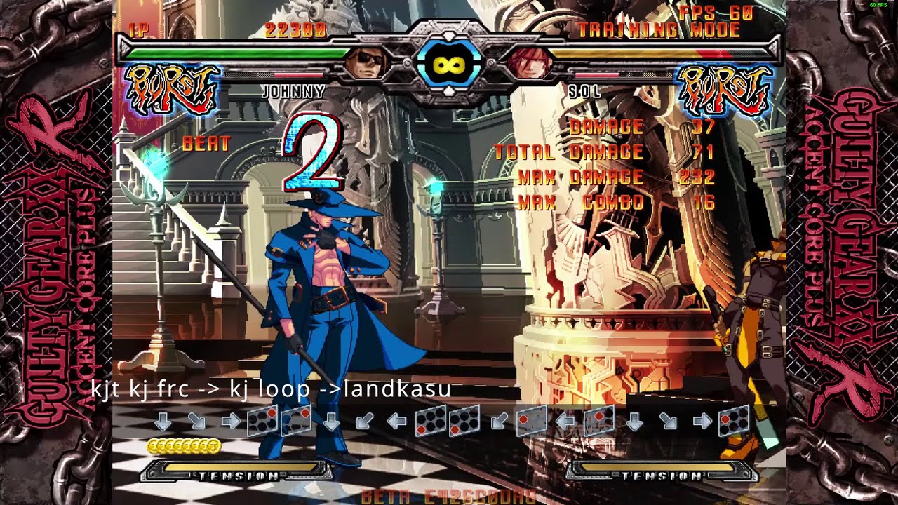 misc funny transport combos vs. sol (GGXX ACPR Johnny)