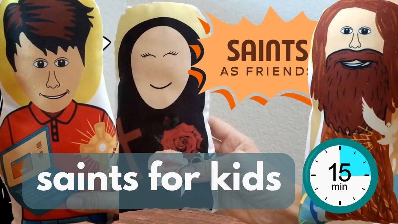St. Carlo Acutis, St. Therese, and St. John the Baptist for kids