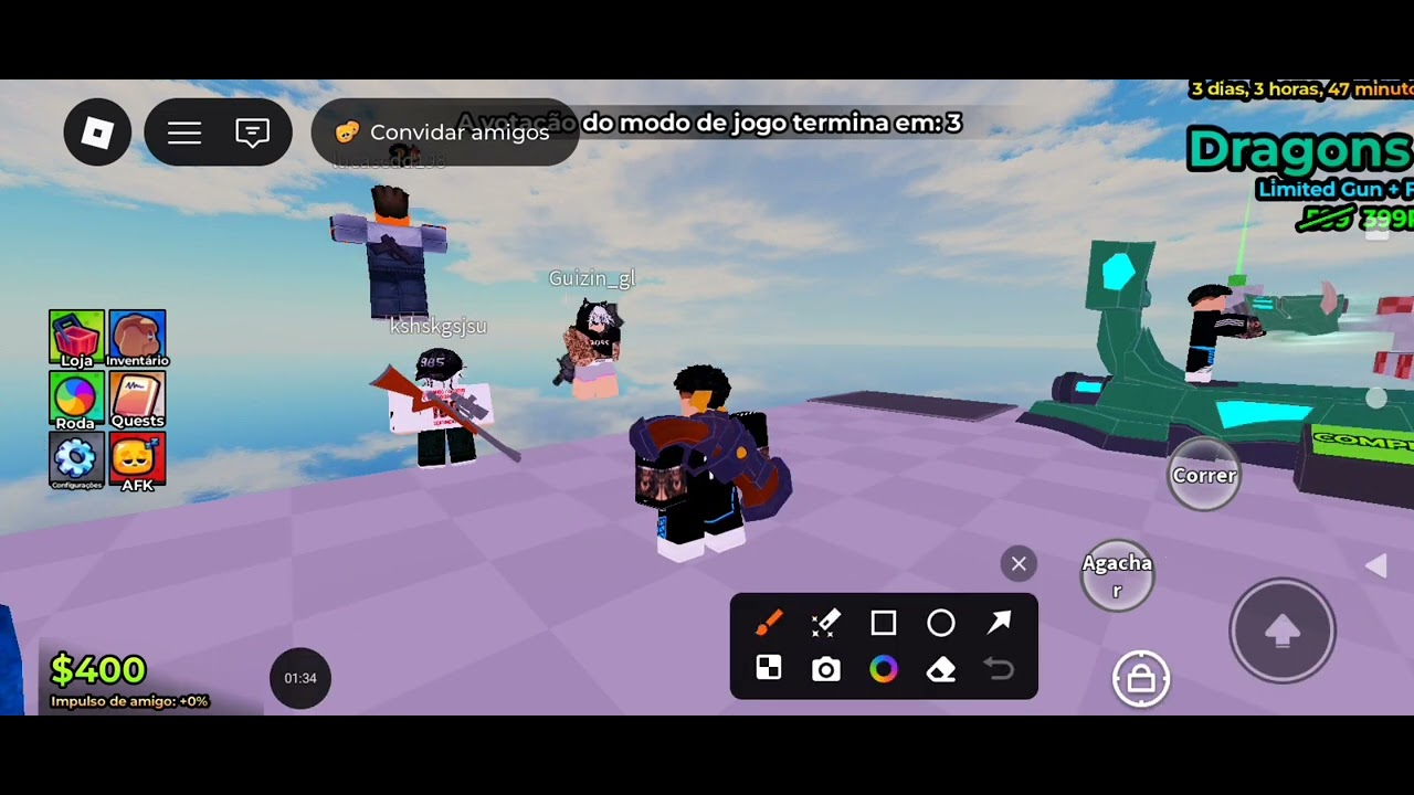 Matando os noobs no atire ou morra
