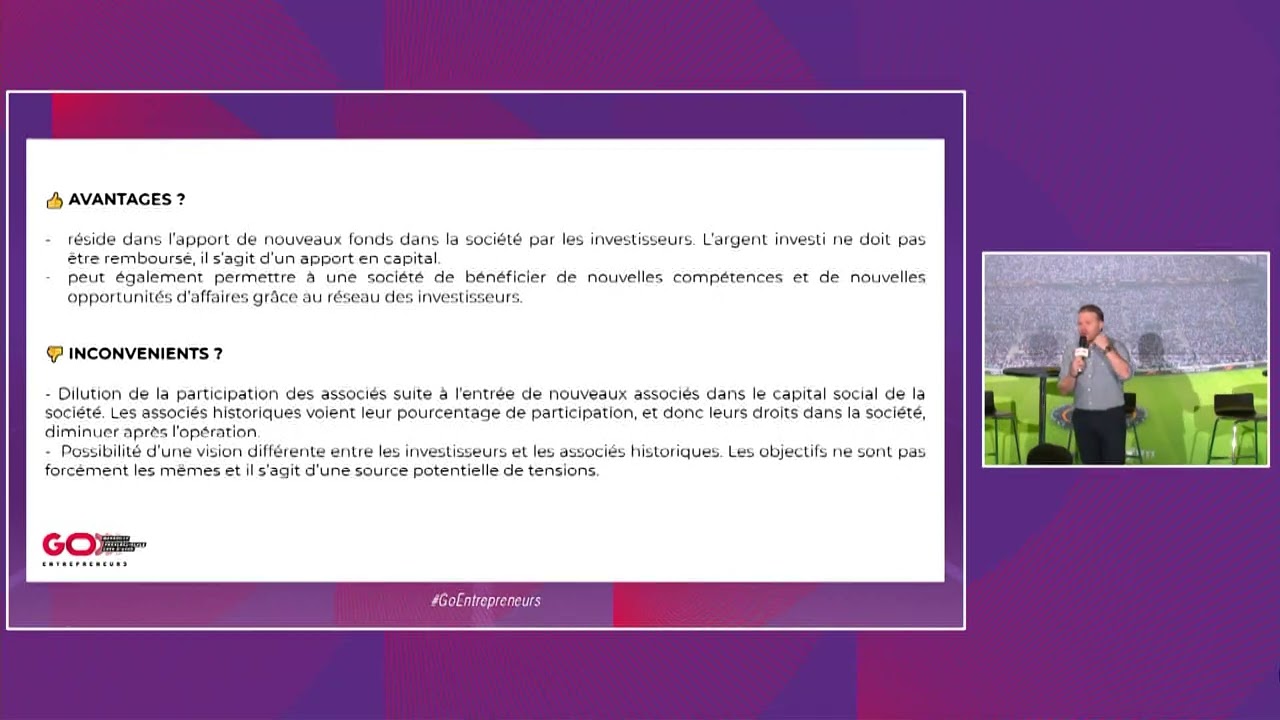 Intervention de Matthieu Capuono sur les étapes clés pour réussir sa levée de fonds.