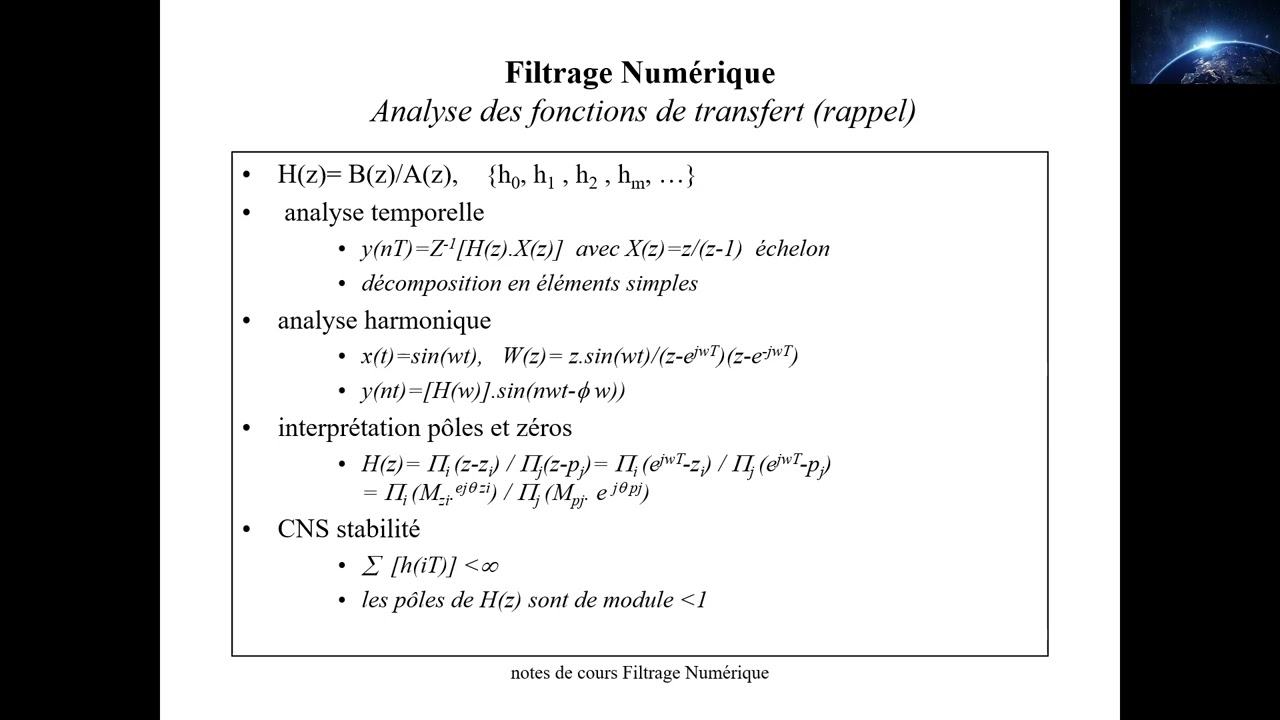 Cours sur le Filtrage Numérique