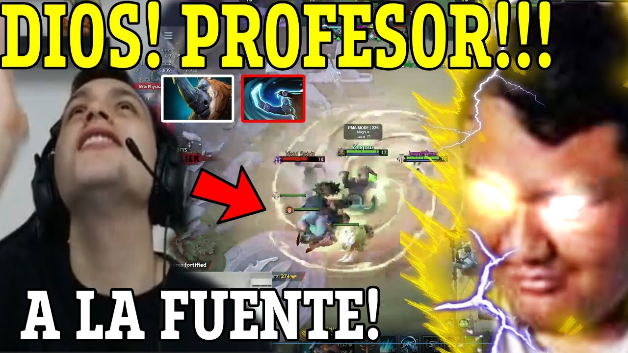 😱SE MOJA! MATTHEW  SORPRENDIDO AL VER COMO EL PROFE METE A TODOS A LA FUENTE! PARA DEFENDER! DOTA 2