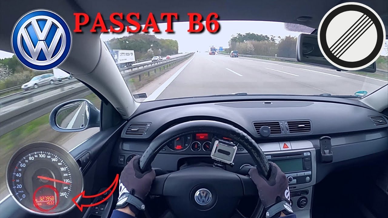 VW Passat b6 2.0 tdi Acceleration Top speed Autobahn POV Drive