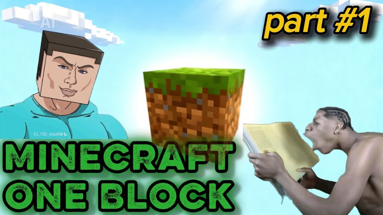 Kid plays Minecraft one block (PART #1) 