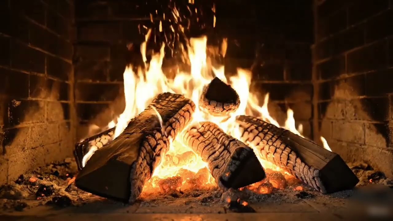 şömine ateşi ve sesi full hd uzun versiyon ,Cozy fireplace, sleep sounds, relaxing fire, meditation.