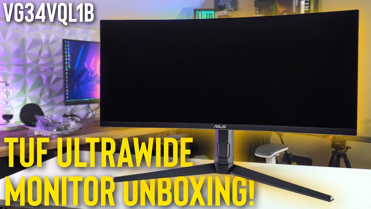 ASUS TUF Gaming 34inch 165hz Monitor Unboxing! (VG34VQL1B)