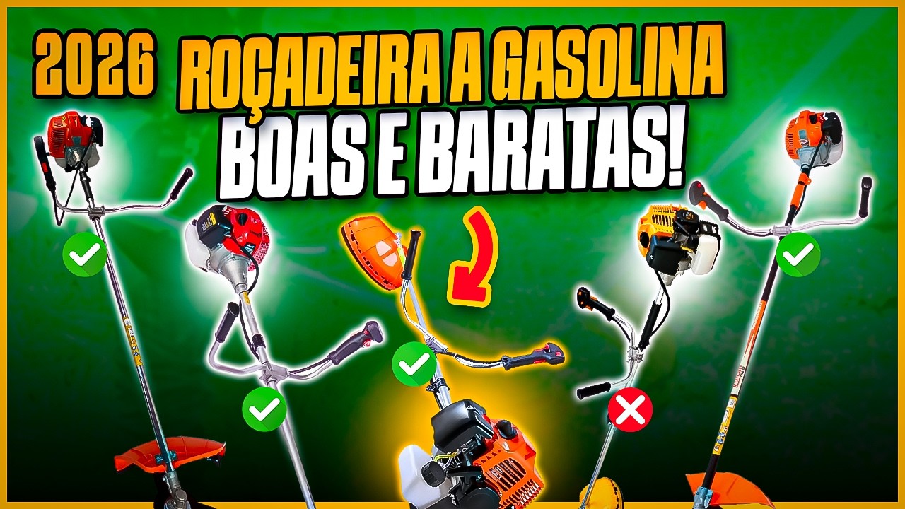 Qual a MELHOR ROÇADEIRA A GASOLINA para Comprar? TOP 5 Roçadeiras Boas e Baratas 2025!