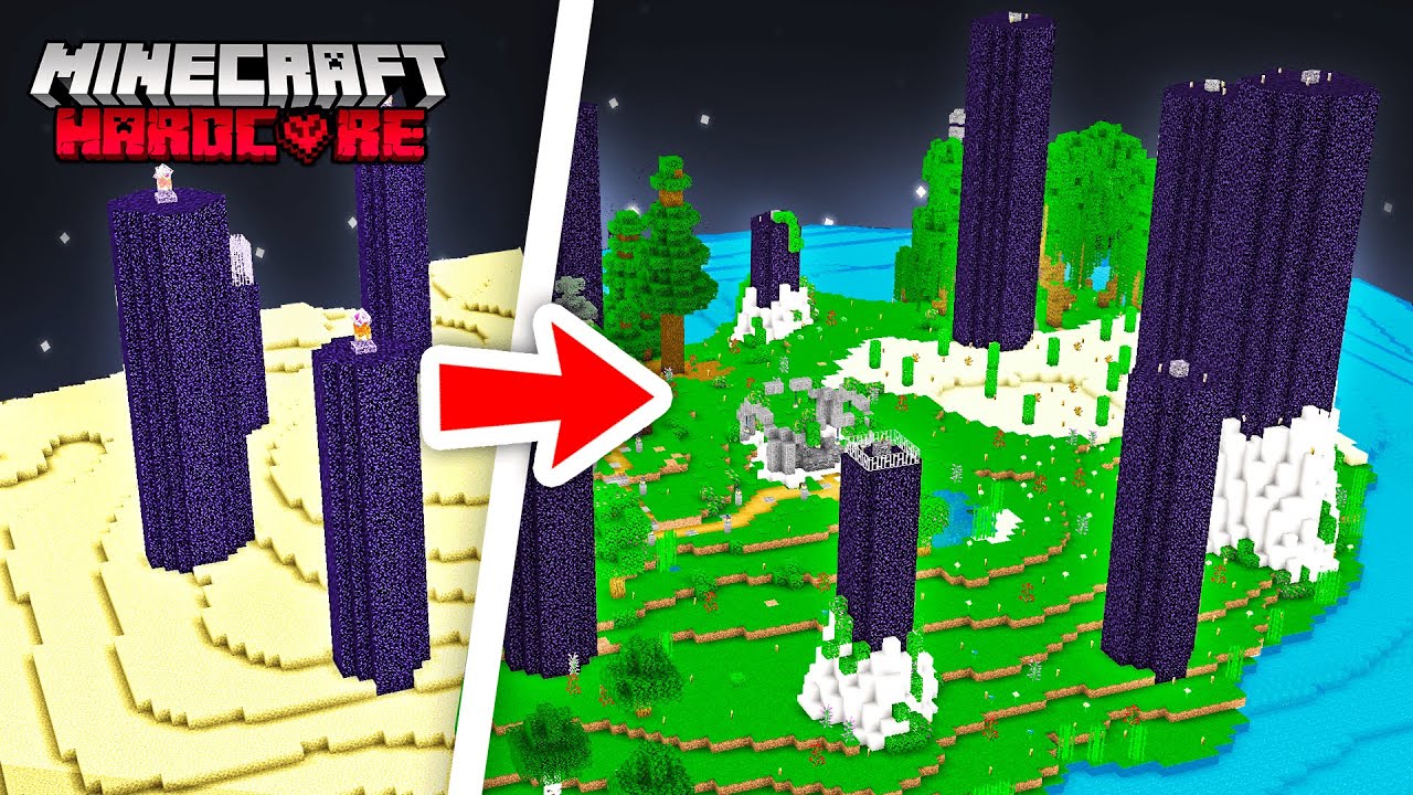 J'ai transformé l'END en OVERWORLD sur Minecraft Hardcore