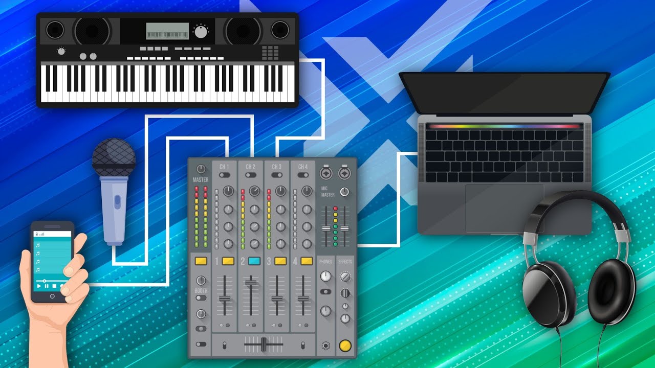 🎧🎤 Cómo conectar Consola Mixer Behringer QX1204USB, Q1002USB, Ross-F7, Parquer KT-MP20 con la PC 📻🎹