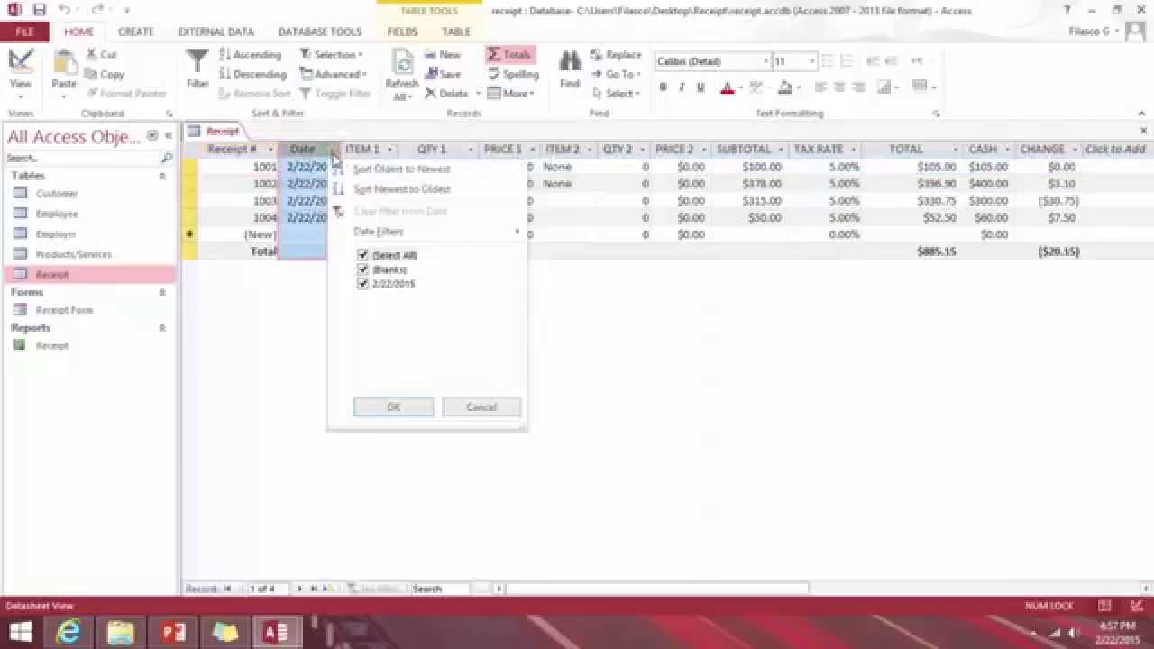 How To Create Business Point Of Sale (POS) Receipts Database Using Microsoft Access