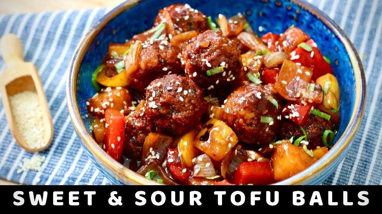 SWEET AND SOUR TOFU BALLS | Frey and Maria