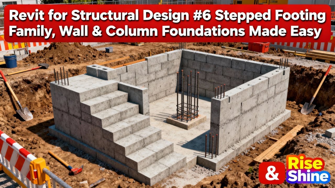 Revit для структурного проектирования №6: семейство ступенчатых фундаментов, фундаменты для стен ...