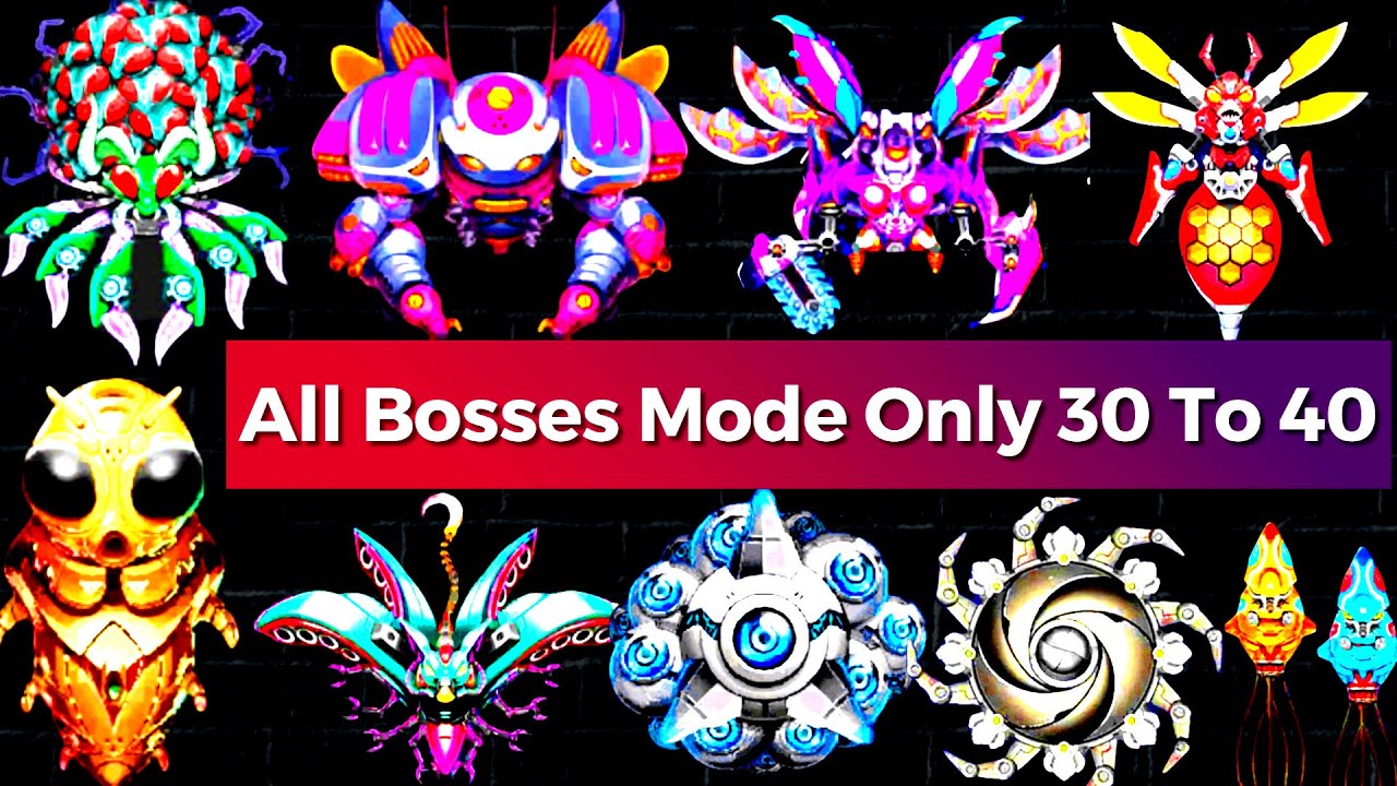 Space Shooter All Bosses Mode 30 To 40 By Spiderlord Official