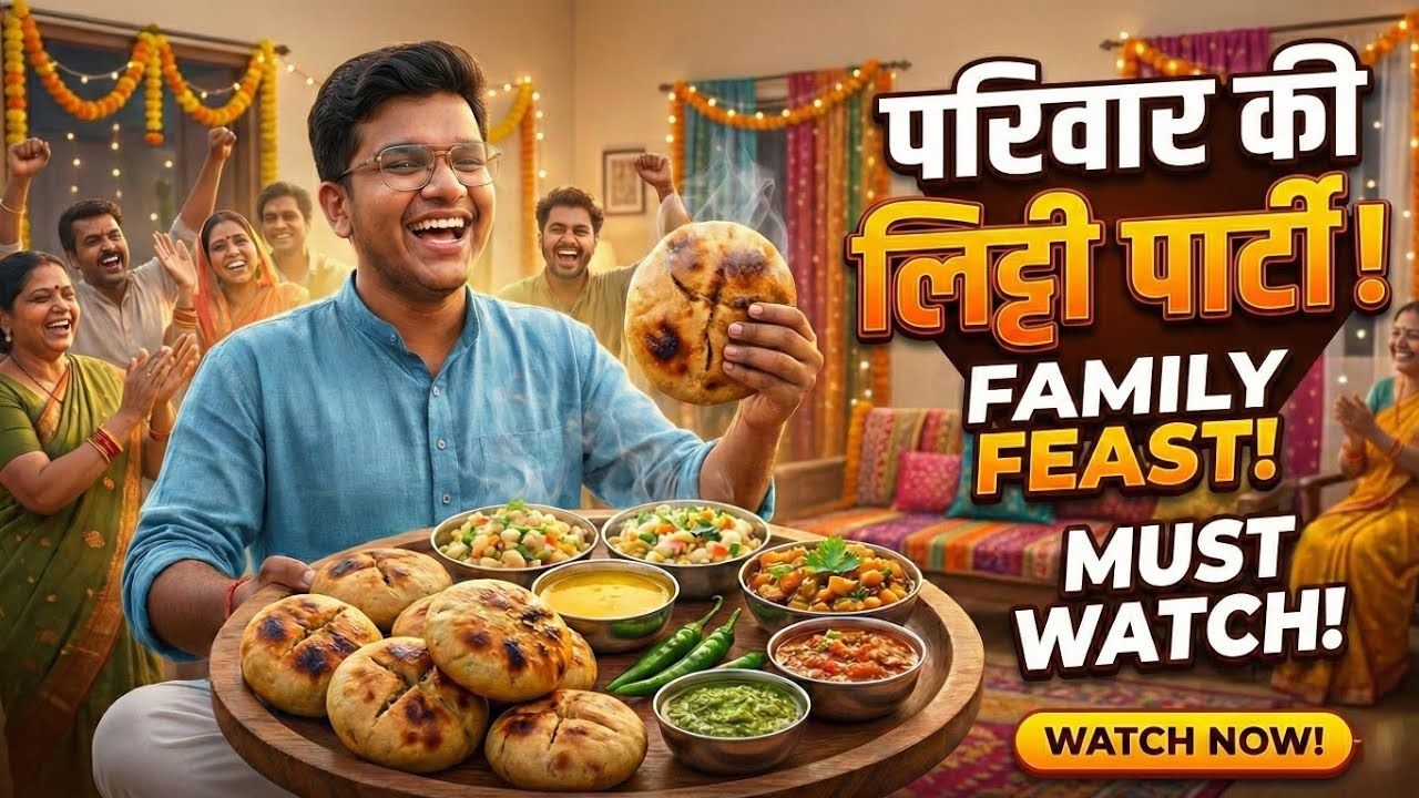 My First Vlog ❤️ | Litti Chokha Party with Family in Bihar