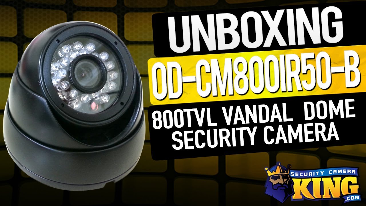 Unboxing OD-CM800IR50-B - 800TVL Vandal Dome Security Camera