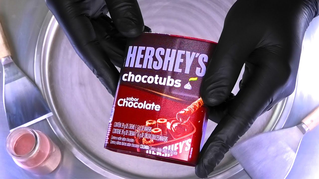 Satisfying Ice Cream Rolls with Hershey's Chocotubs - delicious fried Hersheys Ice Cream | ASMR Food