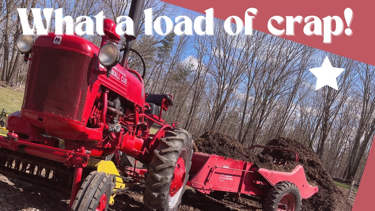 Spreading Manure With 1948 IH Farmall Cub and 100 Spreader