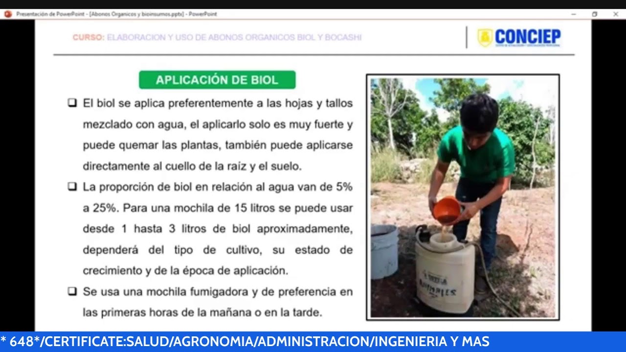 📚𝗖𝗨𝗥𝗦𝗢:ELABORACIÓN Y USO DE ABONOS ORGÁNICOS BIOL Y BOCASHI📚