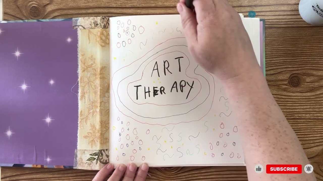 Art Therapy Journal Title Page: A Gentle Start to My Mental Health Series