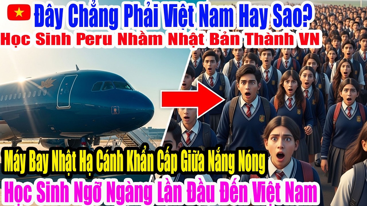 Học sinh Peru hạ cánh nhầm Việt Nam, bỏ Nhật Bản; 5 giây ở Nội Bài khiến thế giới sửng sốt toàn cầu!