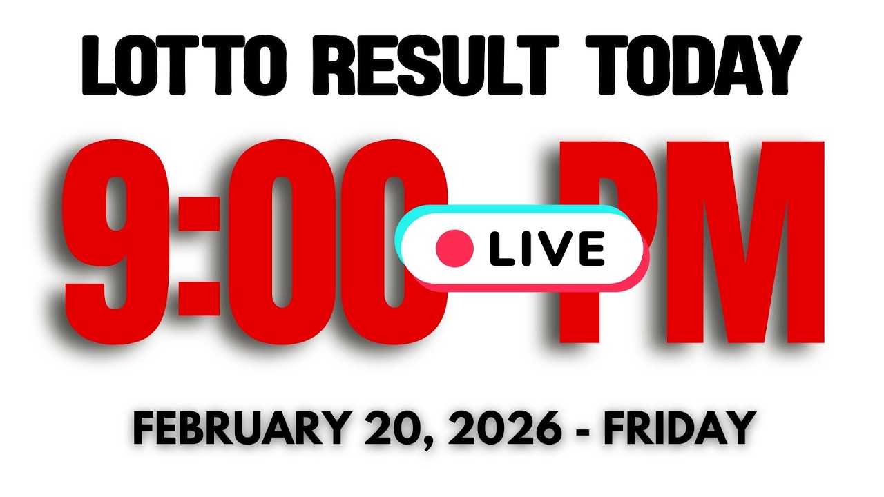 🔴LIVE! Lotto Result Today  9PM - FEBRUARY 20, 2026 - FRIDAY #2dlotto  #3Dlotto #lottoresulttoday