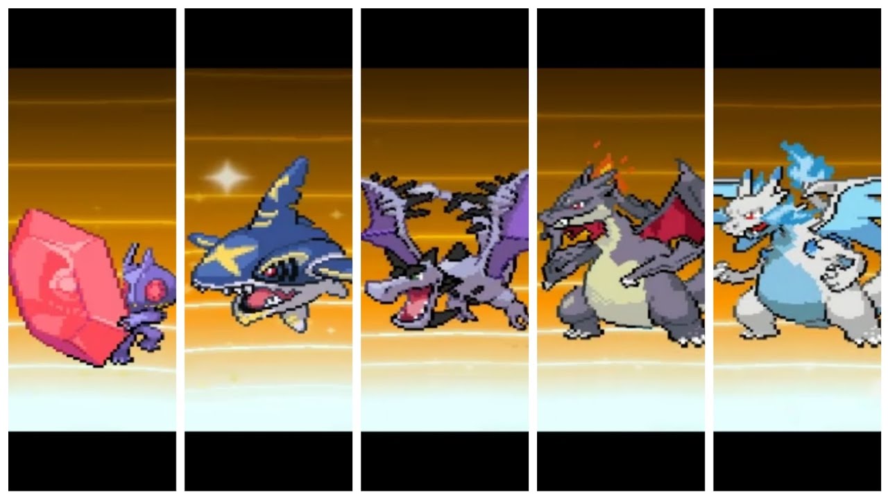 Pokemon Moon Black 2 - All Mega Stone Locations & Evolution Animations
