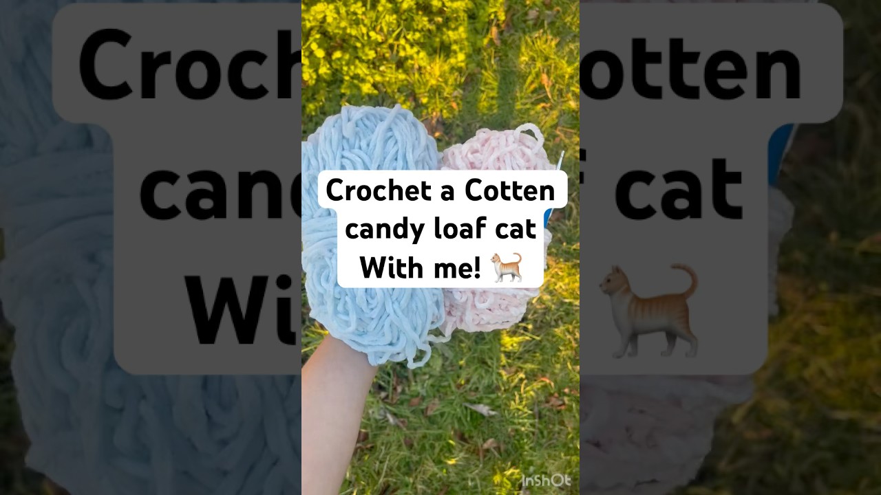 Crochet a Cotten candy loaf cat with me! 🐈 #crochet #amigurumi #crochettutorial #plushie #shorts